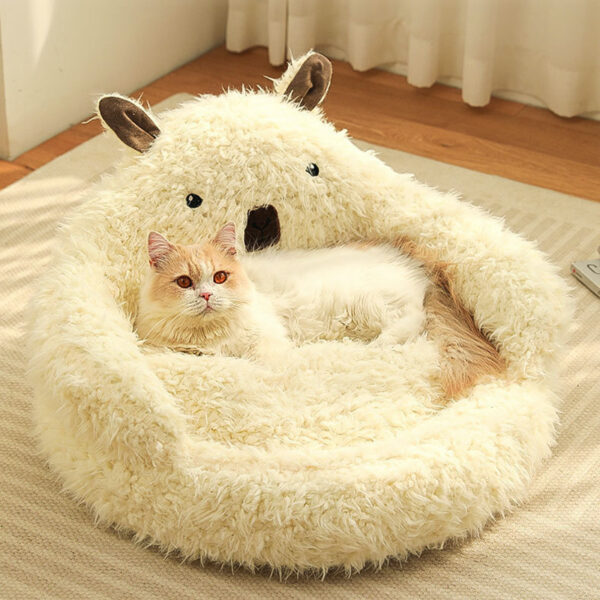 Fluffy Alpaca Warm Cozy Pet Bed