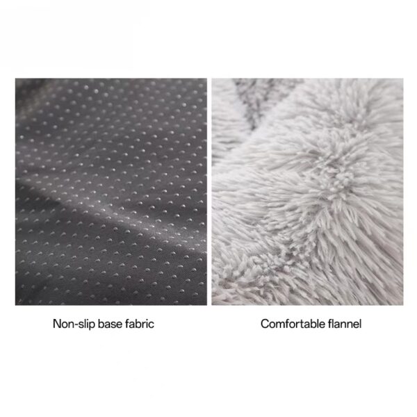 Faux Fur Ultra Soft Dog Pad Cat Bed Plush Round Donut Cuddler Pet Bed Luxury Dog Bed Washable