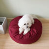 large round dog bed