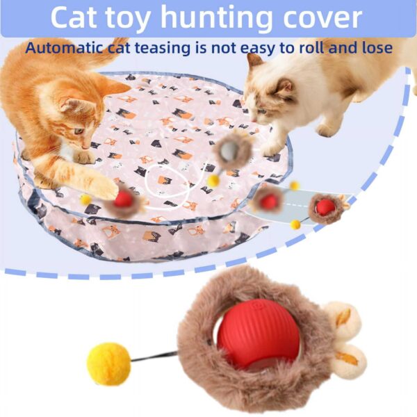 Rechargeable Electric Indoor Interactive Cat Toy Kitten Motion-Activated Hide Seek Toy with Plastic Hiding Cover Ex (3)